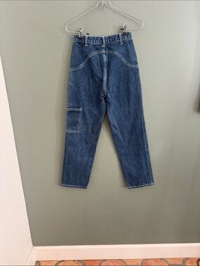 J. Galt Shanghai Women Dark Wash Carpenter Jeans Utility Pants Size S